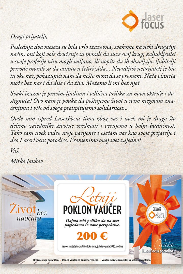 Letnji vaucer i pismo 2020